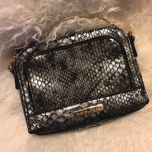 Big Buddha Metallic Gunmetal/Silver Purse